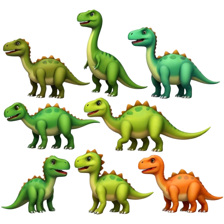 multiple dinos emoji