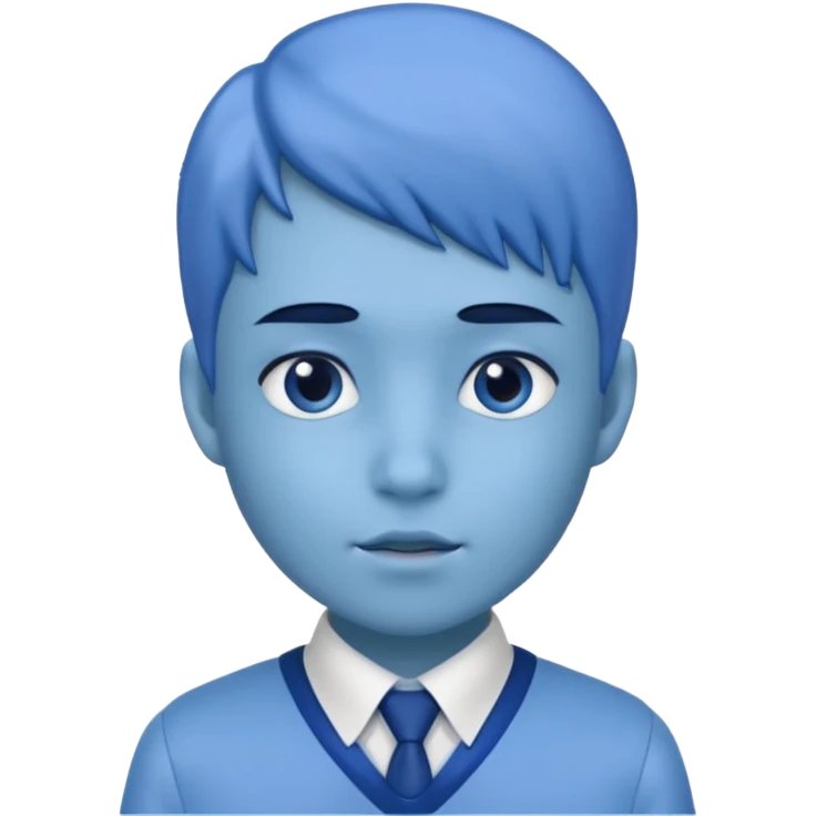 blue school emoji