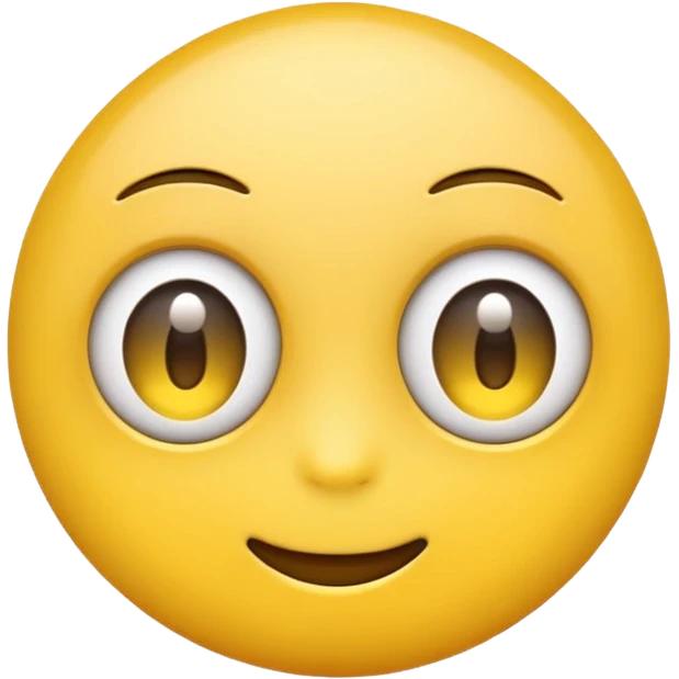 Yellow emoji style eye roll with slight smile  emoji