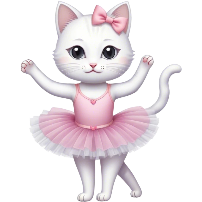 cat play ballet emoji