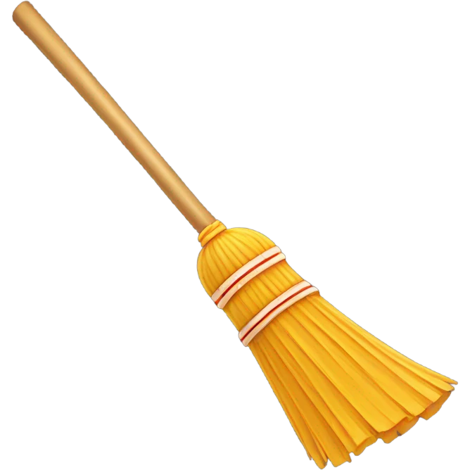 sweeping broom with eyes emoji