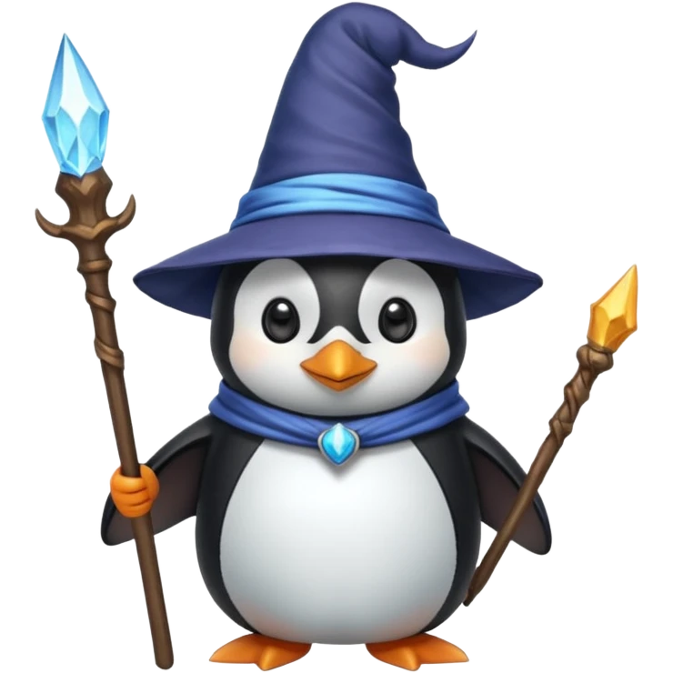 Penguin Wizard emoji