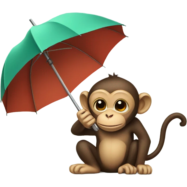 Monkey with umbrella  emoji