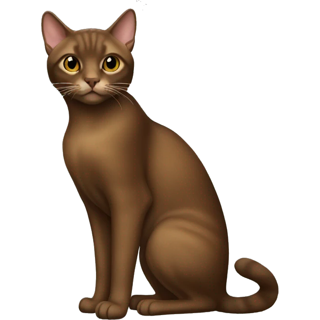 havana brown Cat Full Body emoji