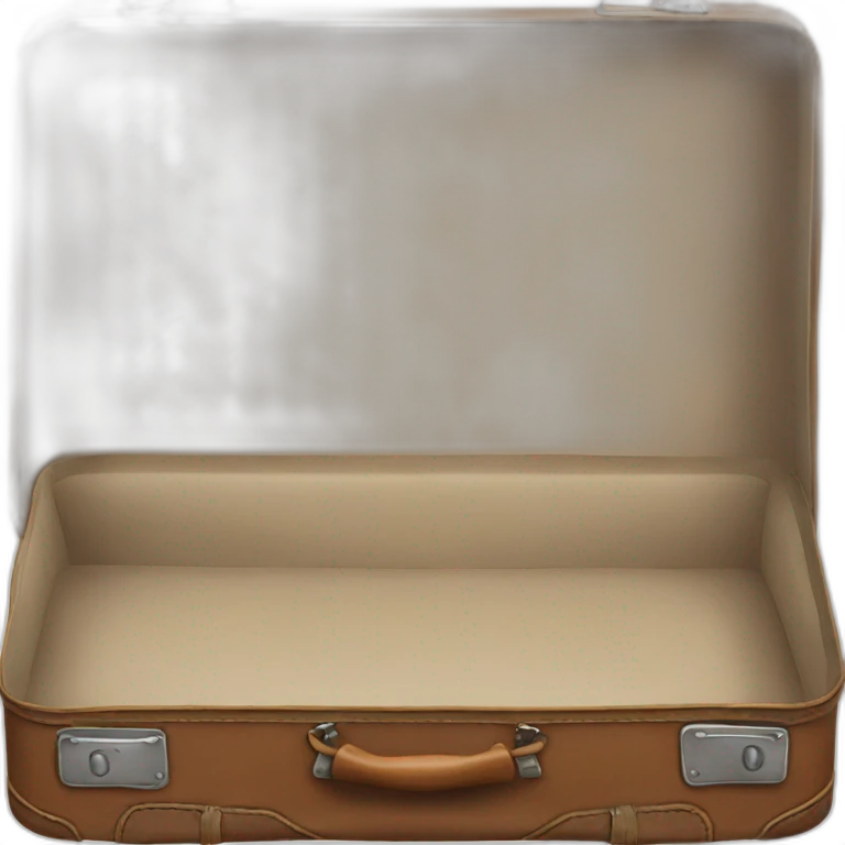 old suitcase empty open emoji