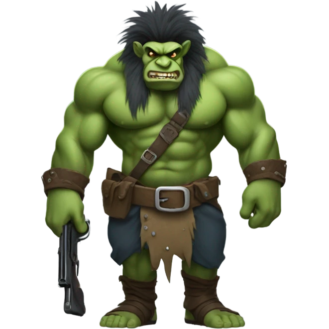 Troll with a gun emoji