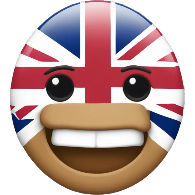 "Cheeky Chewsday Innit" (in UK flag colors) emoji