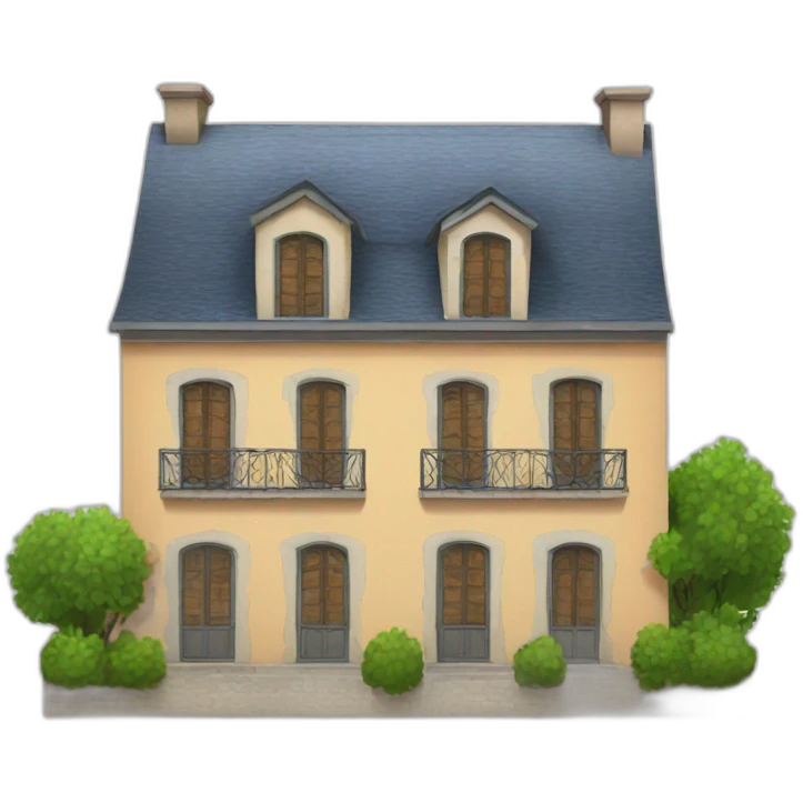 French House with two stories emoji