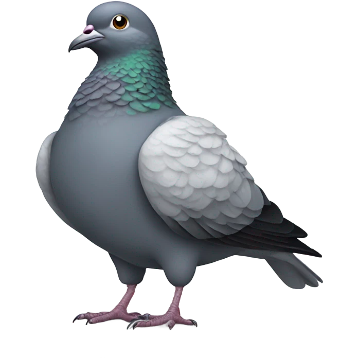 Pigeon with big biceps emoji