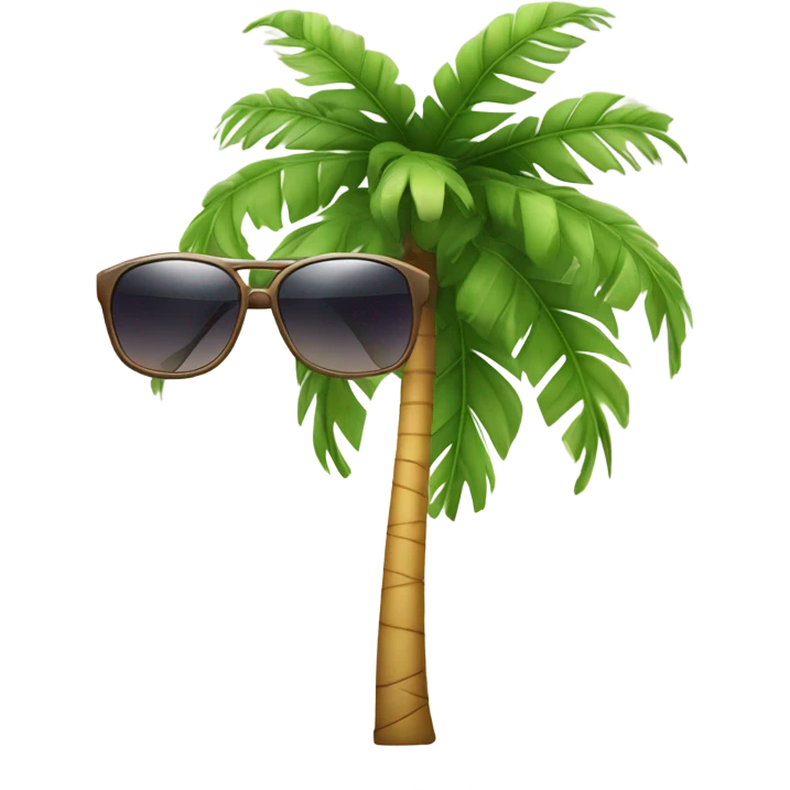 Palm tree wearing sunglasses emoji