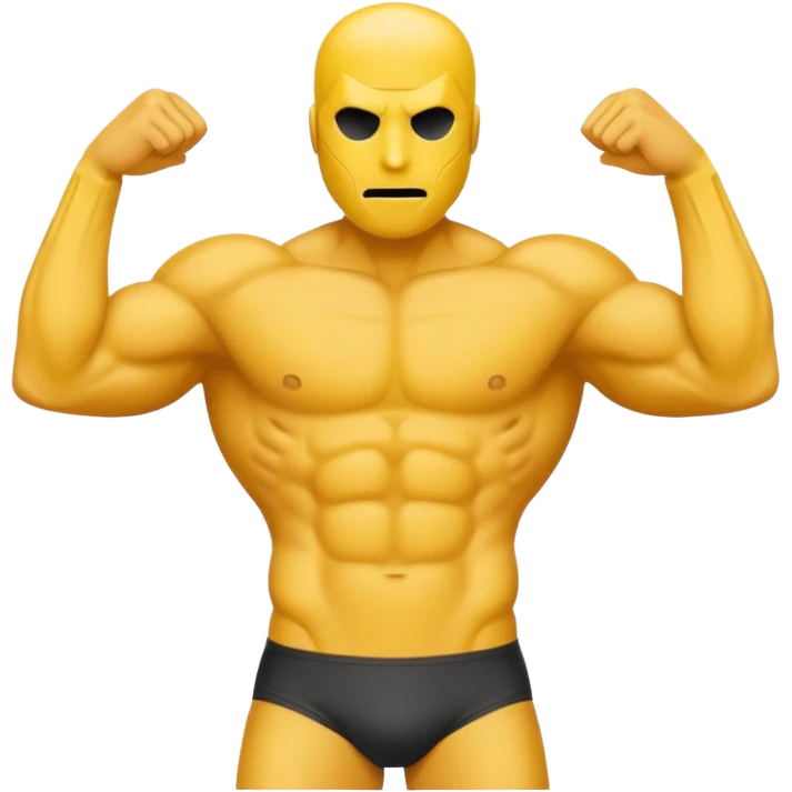 6 pack abs yellow guy no face emoji