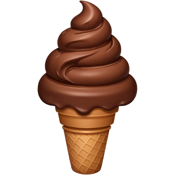 Chocolate ice cream emoji