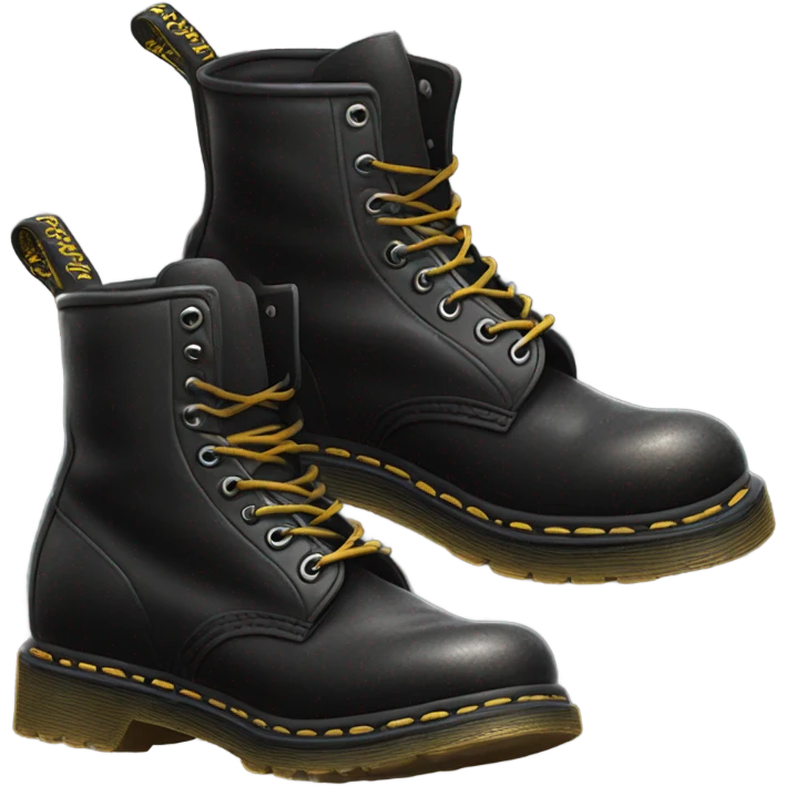 A scuffed-up pair of Doc Martens  emoji