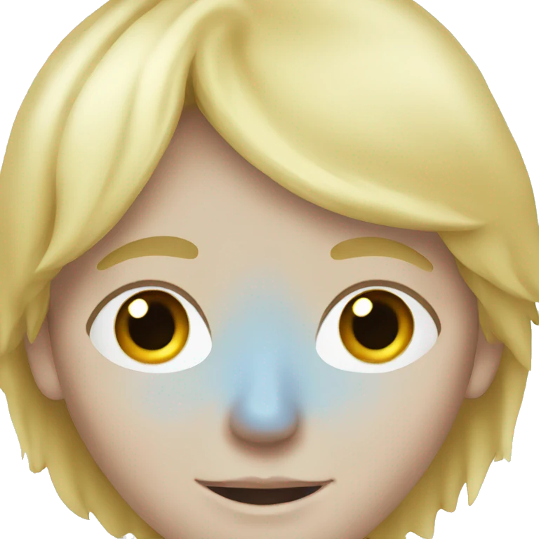 blonde boy with blue eyes emoji
