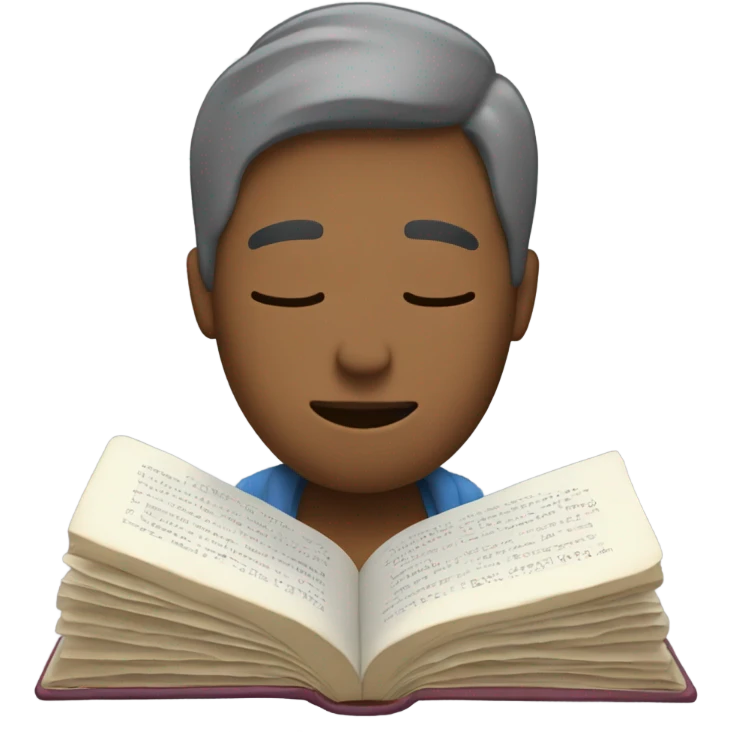 Sleep while reading emoji
