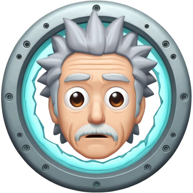 Нарисуй рик из Рик и Морти в протупее  emoji