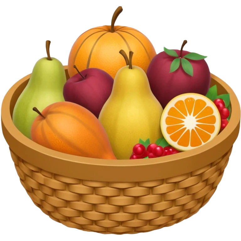 generate an image for fruits basket without handel emoji