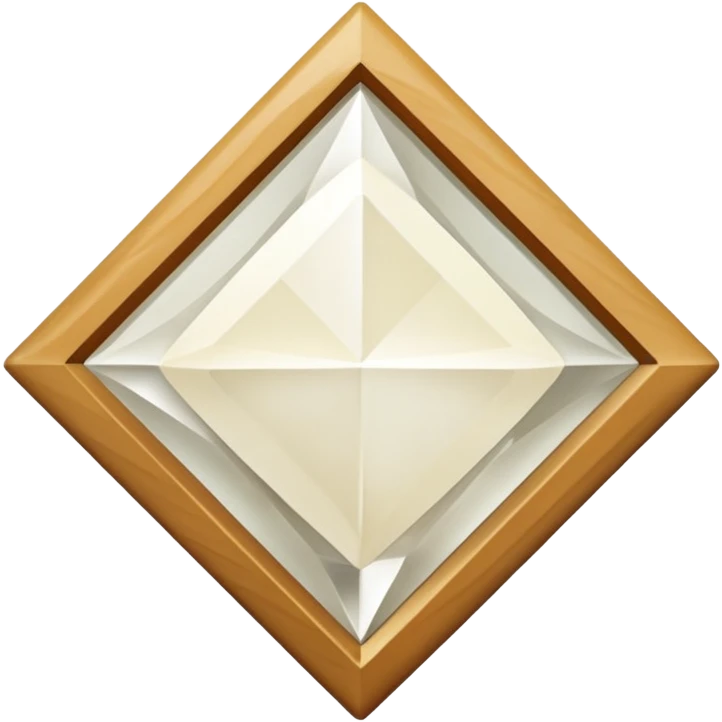 diamond shape carved from ivory. square tilted 45 degrees emoji