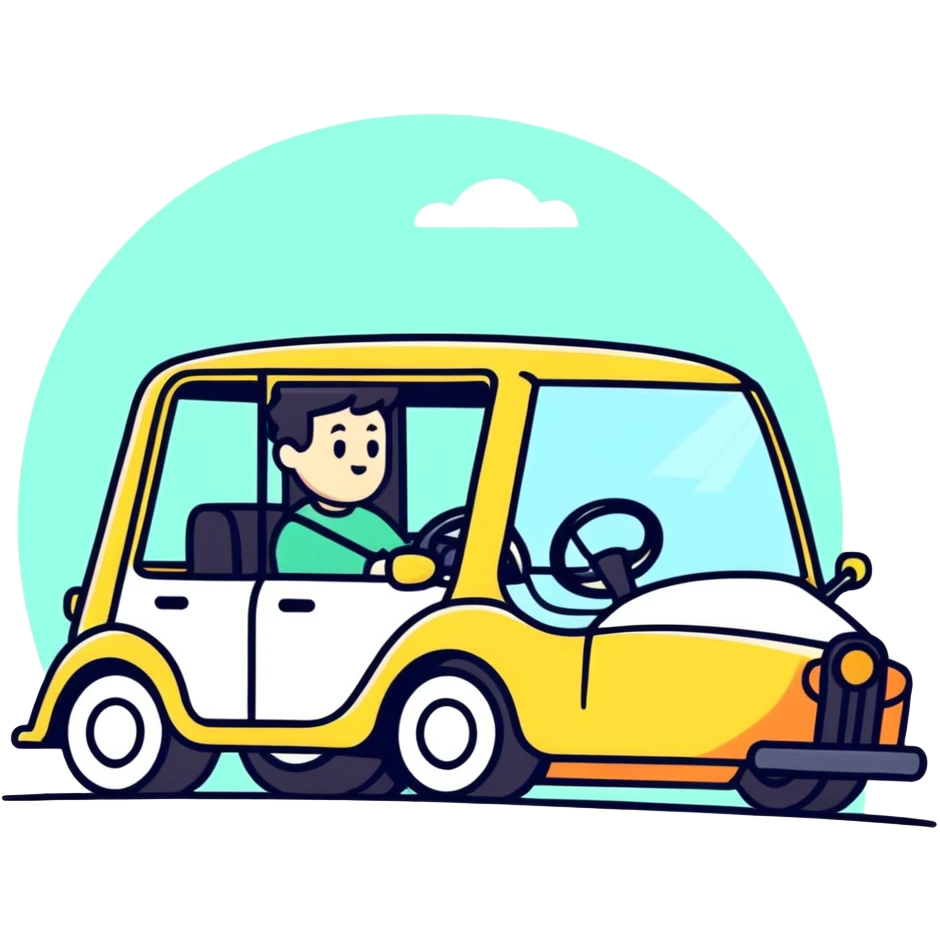 person driving a car emoji