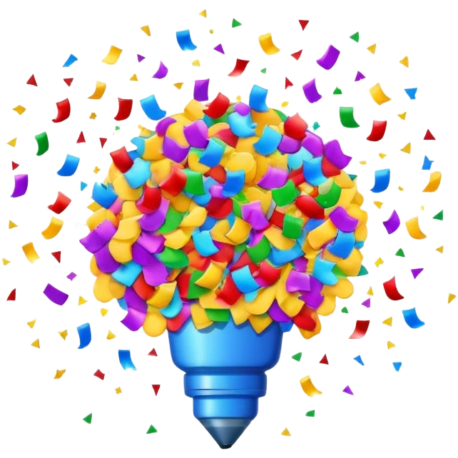 colorful confetti explosion celebration emoji