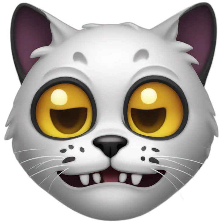 Crazy skull cat emoji