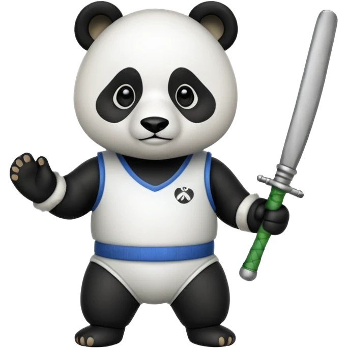 Panda fencing  emoji