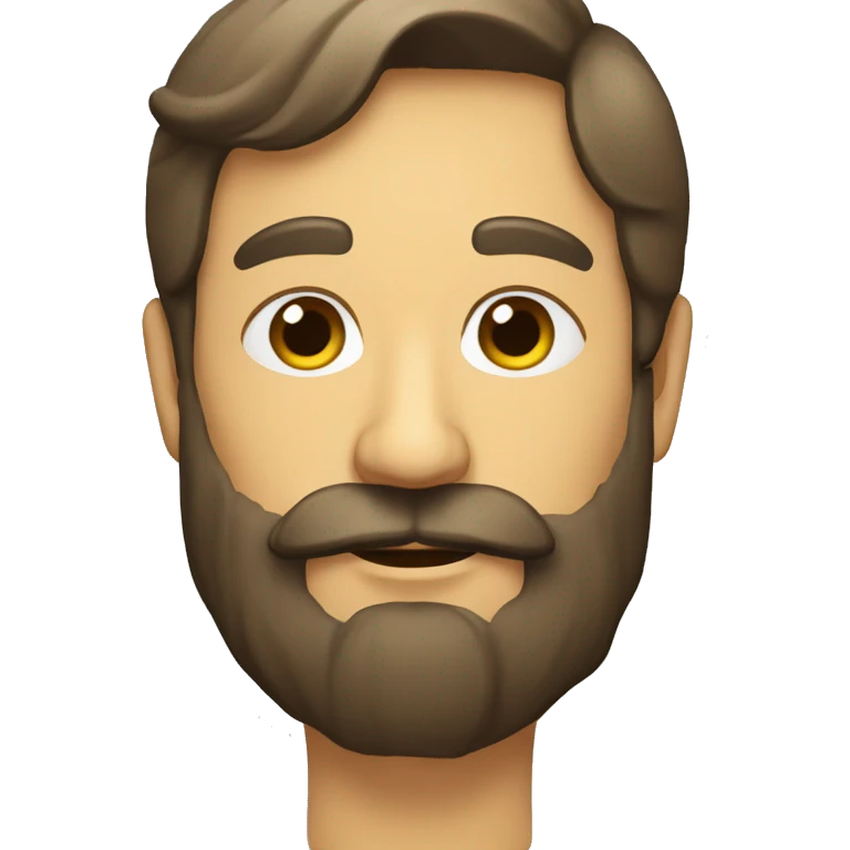 Homme barbu qui réfléchit  emoji