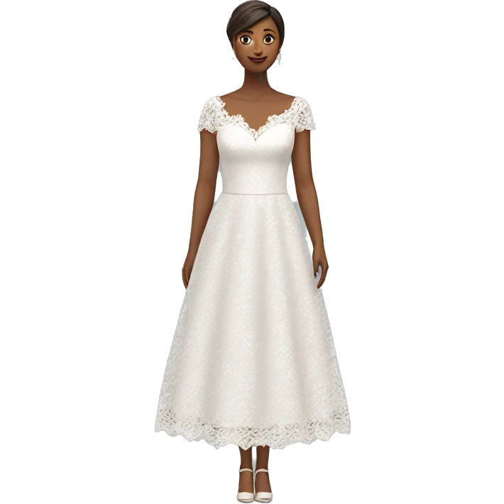 short sleeve lace wedding dress emoji