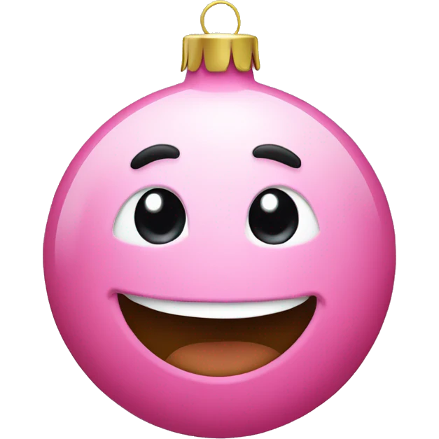 Pink christmas ornament  emoji