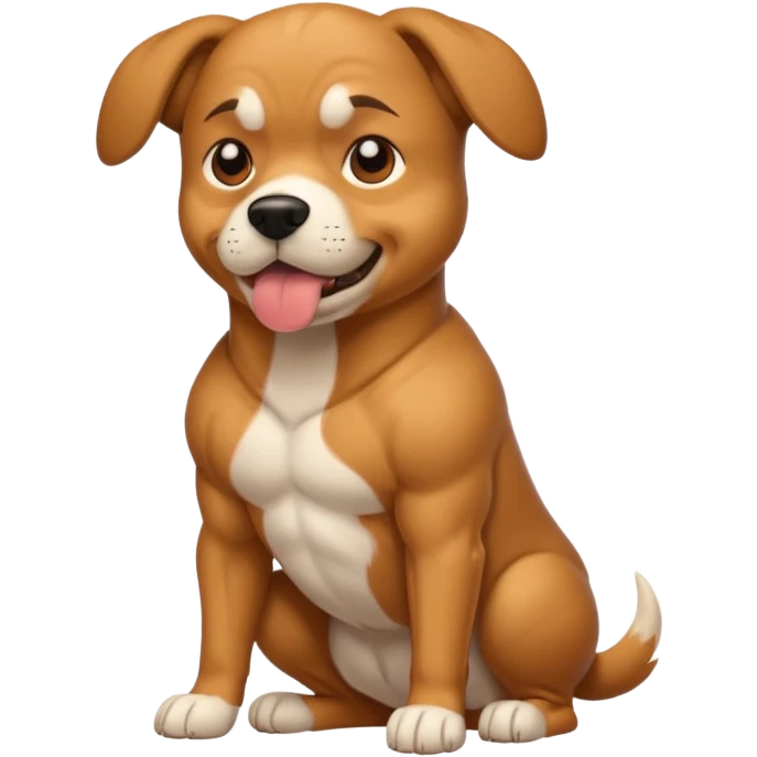 Dog with muscles emoji