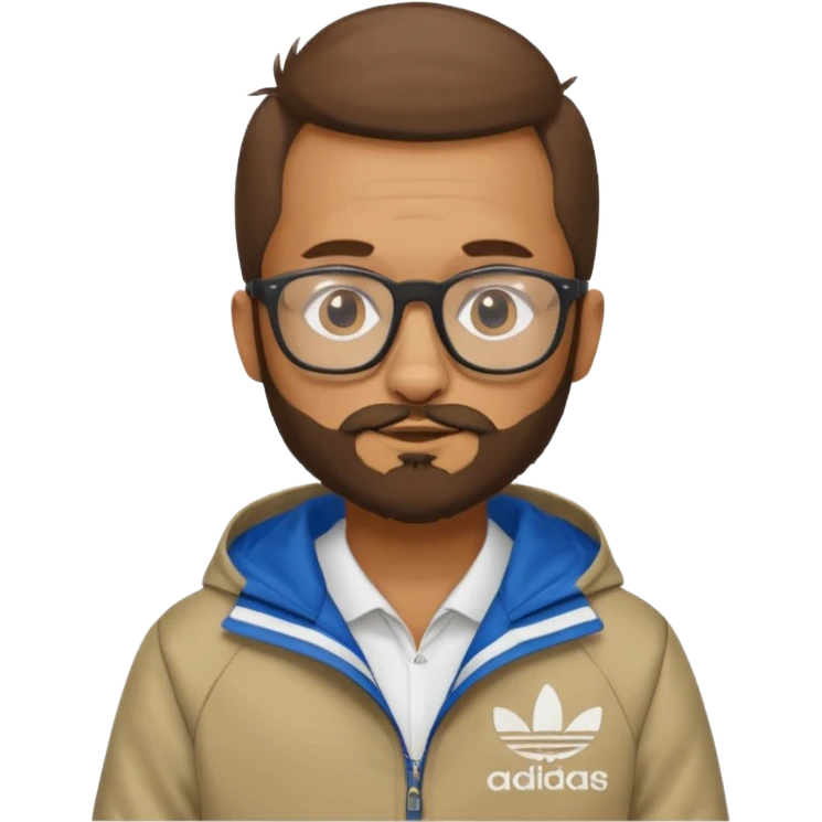 I need a weasel with glasses in an adidas jacket and a three day beard emoji