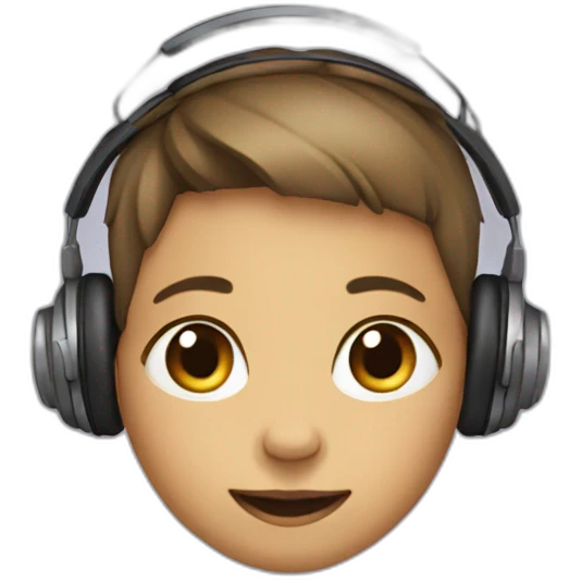 Child listening to music emoji