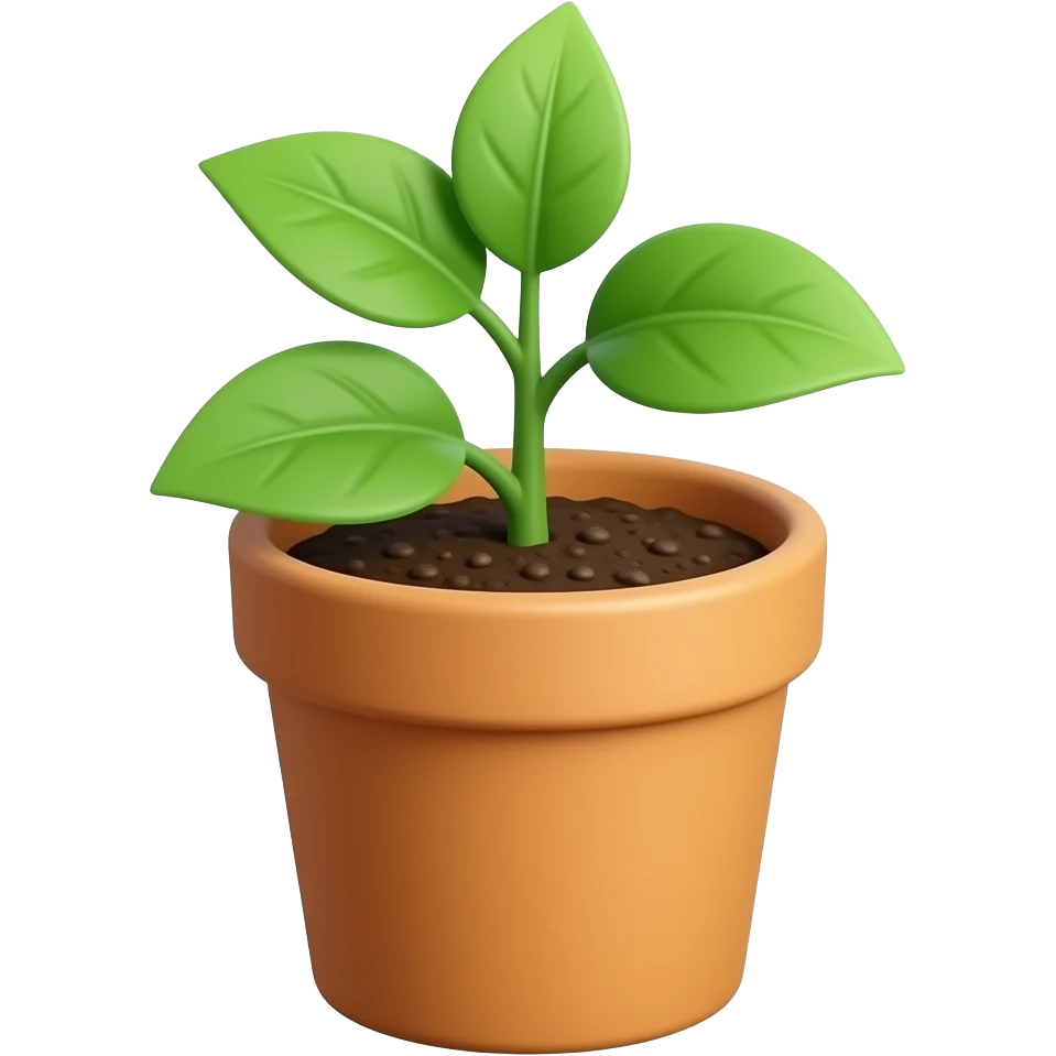 tiny small plant pot emoji