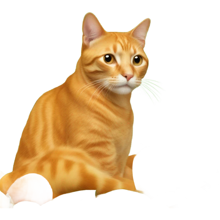 orange cat with mangos emoji