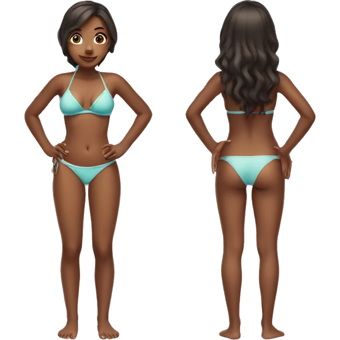 Girl with bikini emoji