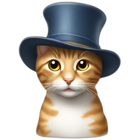 CAT with hat emoji