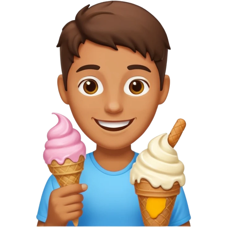 Me with ice cream emoji