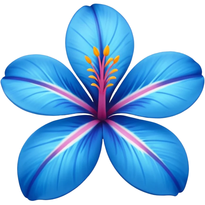 aestetic hawaian flower blue emoji