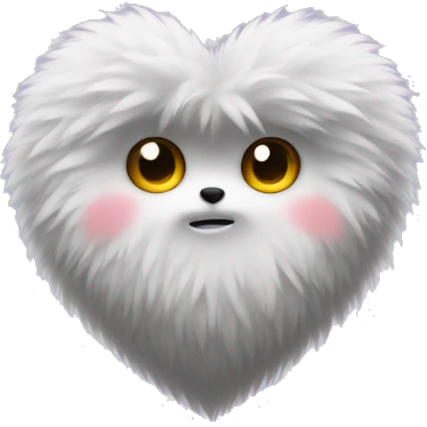 Fluffy heart without face emoji