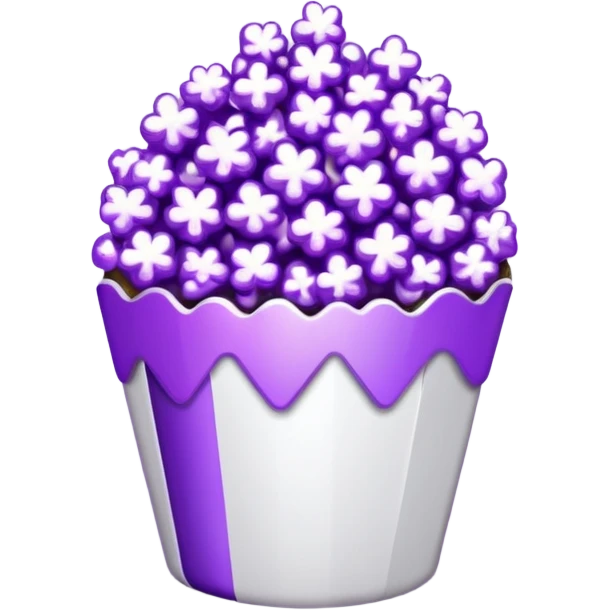 Glitter purple popcorn emoji
