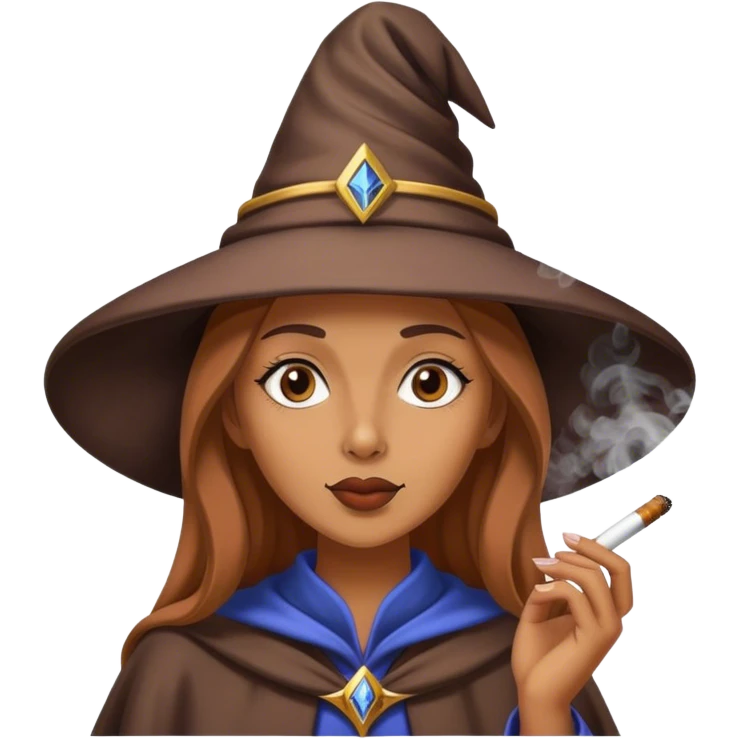 Weed female wizard smoking blunt  emoji