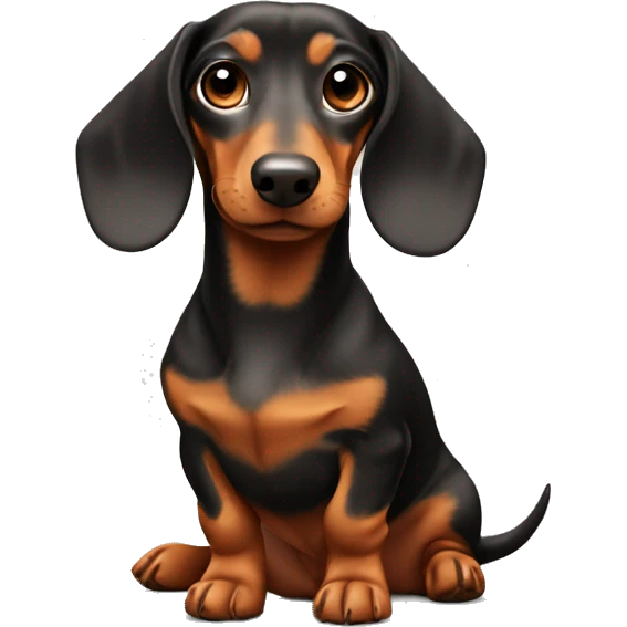 Dachshund sitting down  emoji