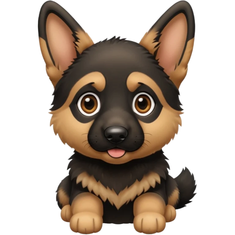 German shepherd puppy cute emoji