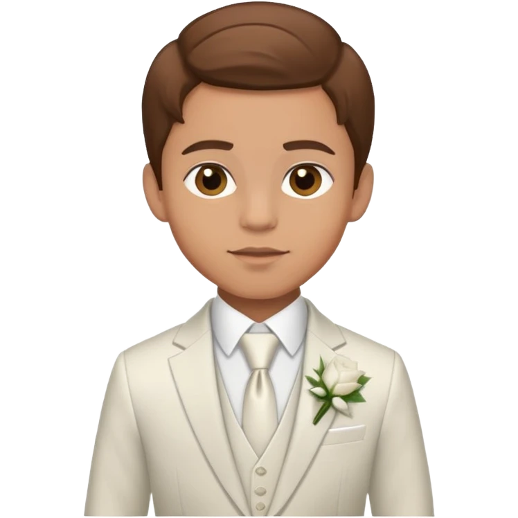 Light skin boy with brown hair in wedding suit  emoji