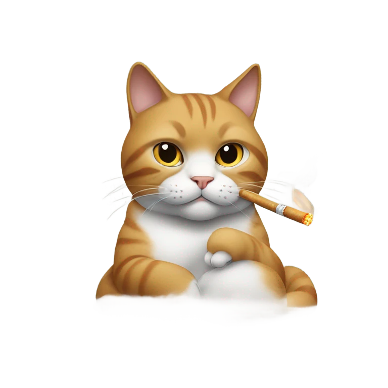 Cat smoking emoji