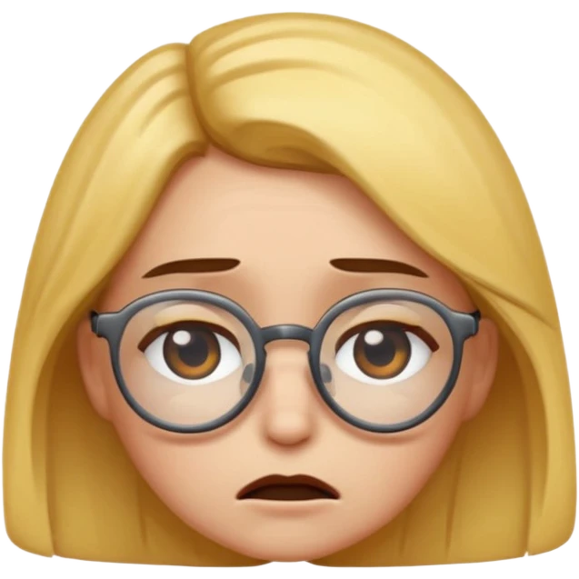 create a female emoji tired from studying and doing activities emoji