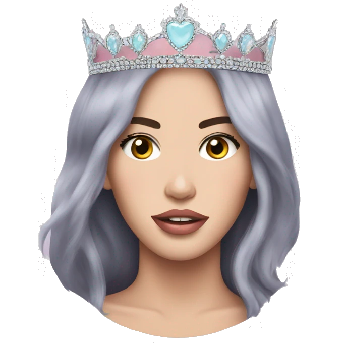 Pastel Megan fox wearing a tiara emoji