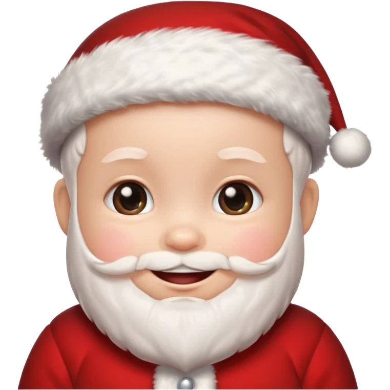 a baby wearing santa clothes emoji