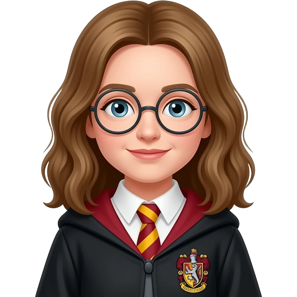 Hermoine, hermoine granger, figure with cape gryffindor emoji