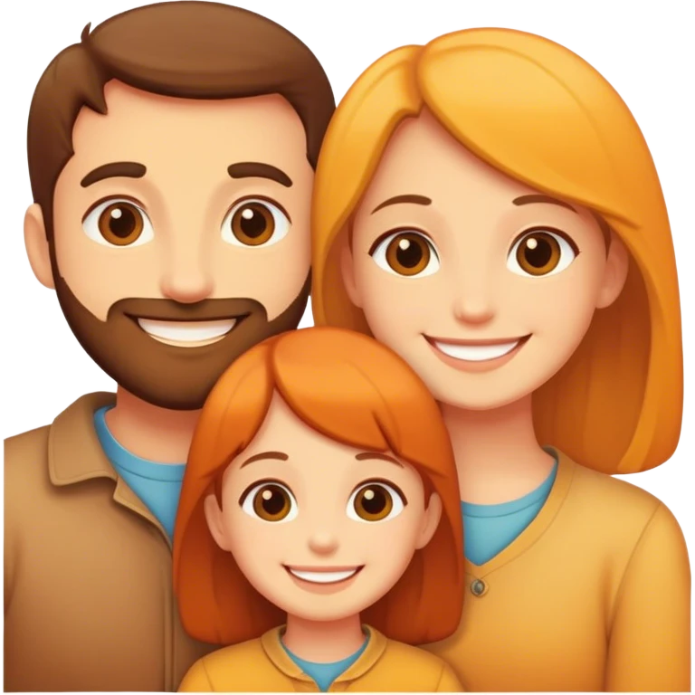 portrait of family of 5 smiling emoji